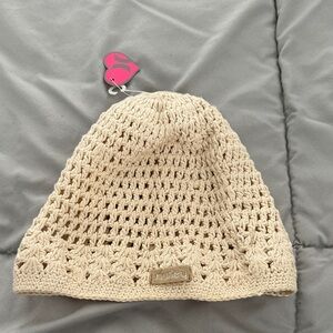 Hurley Beige Kids Crochet Beanie